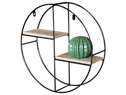 policka nastenna 36 cm mdf dekor dub kov cerny mat img AUT P 063@OAK fd 99