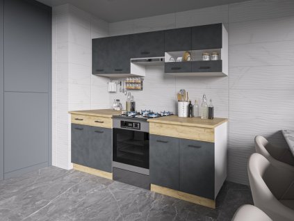 kuchyne espero 220 cm antracit img acr espero 220 a dc 12 fd 99