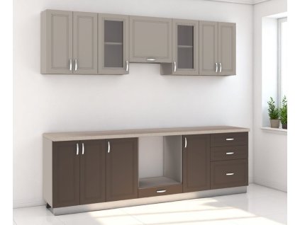 kuchyne sollon 260 cm latte lesk irish lesk img kst rodos 260 ll irl 6 fd 99