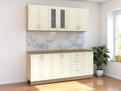 kuchyne sollon 200 cm slonova kost lesk img kst rodos 200 slkl 1 fd 99