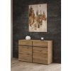 komoda chest cross 2 doors 2 drawers wotan oak wotan oak black img he 24n6my45 6 fd 11
