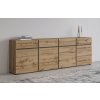 komoda chest cross 4 doors 4 drawers wotan oak wotan oak black img he 24n6my25 2 fd 11