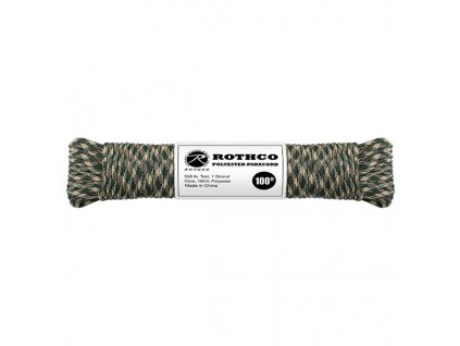 Šňůra PARACORD polyester 550LB 30m 4mm WOODLAND