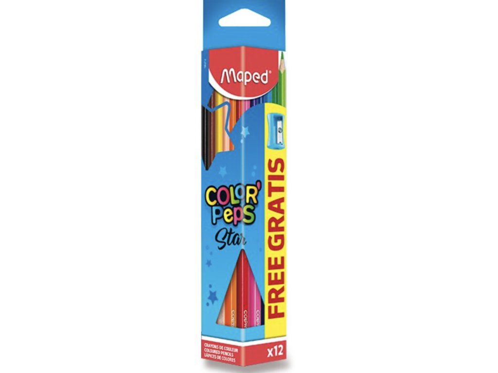 PASTELKY MAPED COLOR'PEPS - 12 BAREV + OŘEZÁVÁTKO