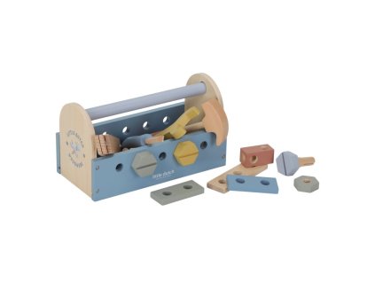 Box s nářadím dřevěný - Blue Little Dutch