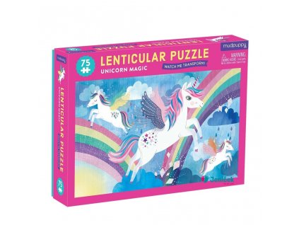 1192919 mudpuppy puzzle lentikularni kouzlo jednorozcu 75 dilku