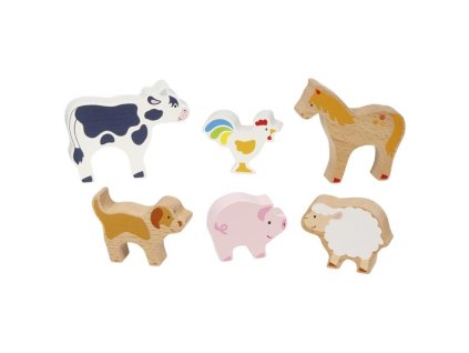 GOKI Dřevěná zvířátka ze statku - Život na farmě
