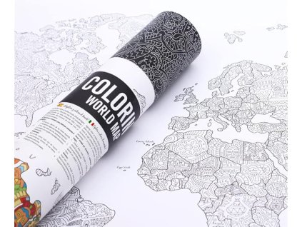 Plakát – tvořivá mapa světa s fixy