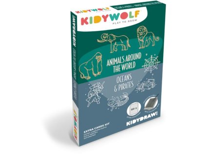 Doplňkové karty KIDYDRAW MINI - Zvířata celého světa, oceánů a piráti