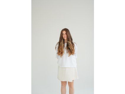 Damske tricko bile Oversize Basic Tricka