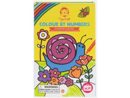 Kreativní sada Tiger Tribe Colour By Numbers Rainbow Garden1