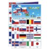 Pexeso papírové Vlajky společenská hra 32 obrázkových dvojic 21x30cm