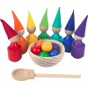 2kids toys Duhové panenky s míčky - montessori dřevěná hračka 7 barev