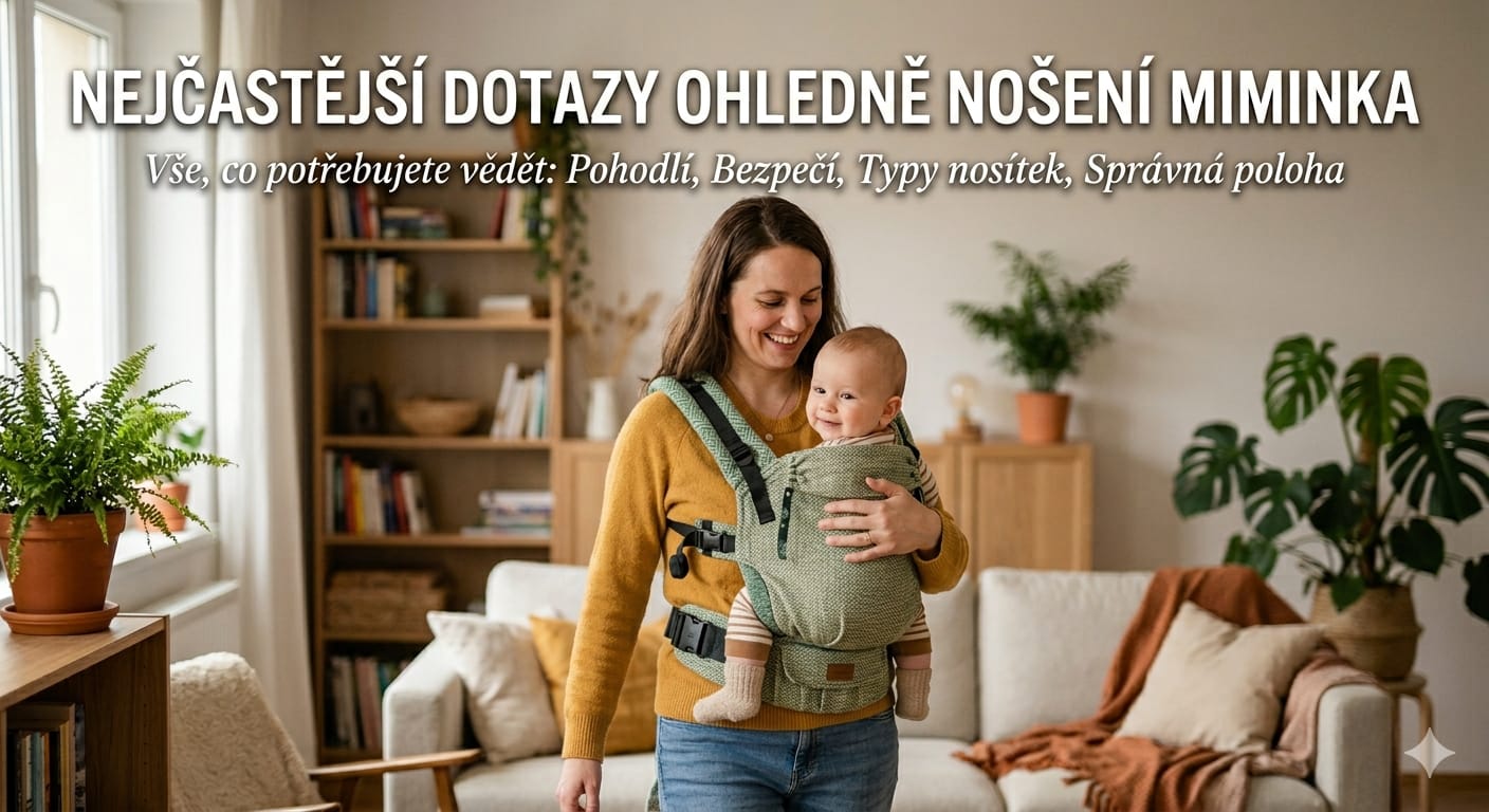 Nejčastější dotazy ohledně nošení miminka