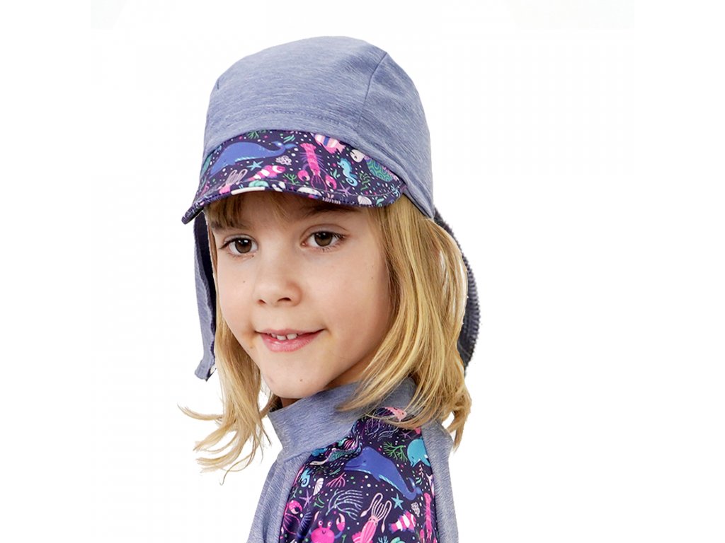 Funkční čepice s kšiltem a plachetkou UV 50+ - Nejen pro děti