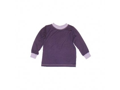 Dětské tričko dlouhý rukáv BAMBUS fialové