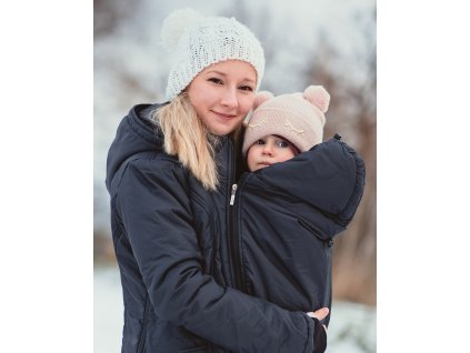 Zora - zimní vyteplená bunda pro těhotné a nosící ženy (pro přední nošení)
