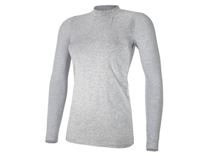 Tričko dámské DR tenké stojáček Outlast® - šedý melír (Velikost S)