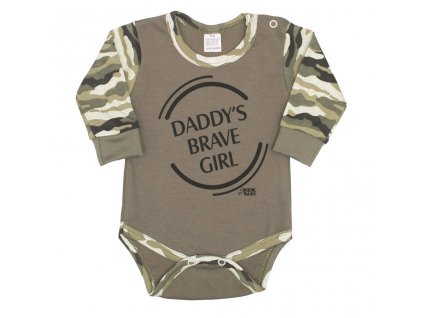 Kojenecké maskáčové body s dlouhým rukávem New Baby Army - Boy/Girl