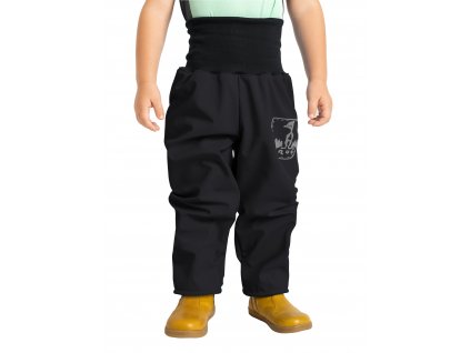 Batolecí softshellové kalhoty s fleecem Basic + reflexní obrázek Evžen