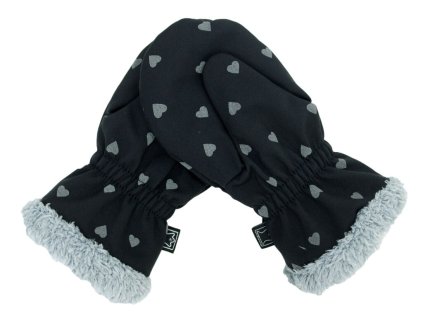 Rukavice Fantom SOFTSHELL s kožíškem a s reflexním potiskem