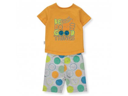 smb s23begk3756a config bebetto 2pc set boy t shirt polka dot shorts yellow 16805042270