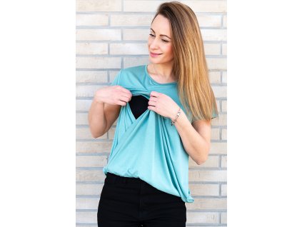 Kojicí halenka Zara VISKÓZA mint (Velikost L)