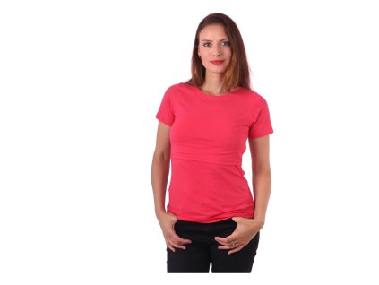 Kojicí tričko Lena, krátký rukáv, - losově růžová, vel. M/L, L/XL