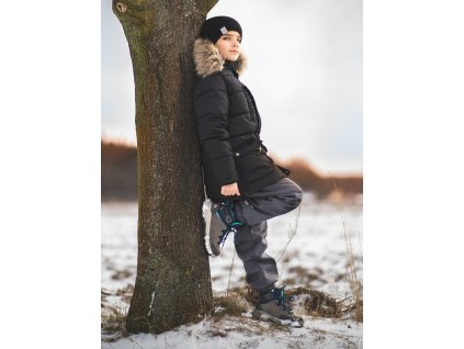 Unuo, Dětské softshellové kalhoty s beránkem Light, různé barvy (Velikost 98/104, Barva Fialová)