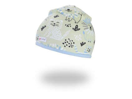 Čepice podšitá Outlast® - sv.zelená lvi/sv.modrá (Velikost 2 | 39-41 cm)