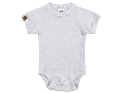 bílé modalové bodýčko s krátkým rukávem (Velikost 6-9kg)
