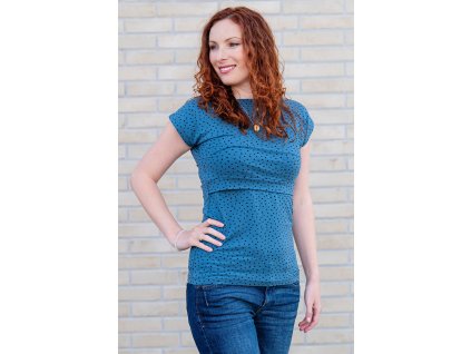 Kojicí tričko RAINDROPS BLUE (Velikost L)