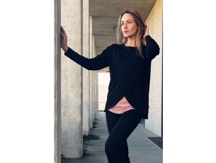 Screenshot 2026 01 13 at 16 45 25 Mateřské tričko Elodie černá pudrová růžová