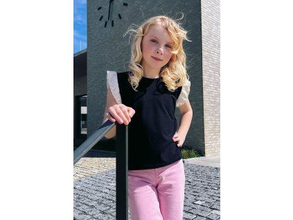 Dívčí tričko MANON black (Velikost 128)