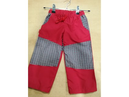 Dětské kalhoty Fantom kombinované s kostkou a podšívkou - doprodej, vel. 86