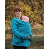 Těhotenský a nosící zavinovací kabátek Zina, fleece, tyrkysový (Velikost S/M)