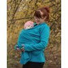 Těhotenský a nosící zavinovací kabátek Zina, fleece, tyrkysový (Velikost S/M)