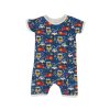 Dětský letní overal BAMBUS, veselé houkačky (Velikost 92)