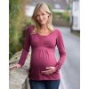 Těhotenská a kojicí tunika Anička, dlouhý rukáv, různé barvy (Velikost S/M, Barva šedý melír)