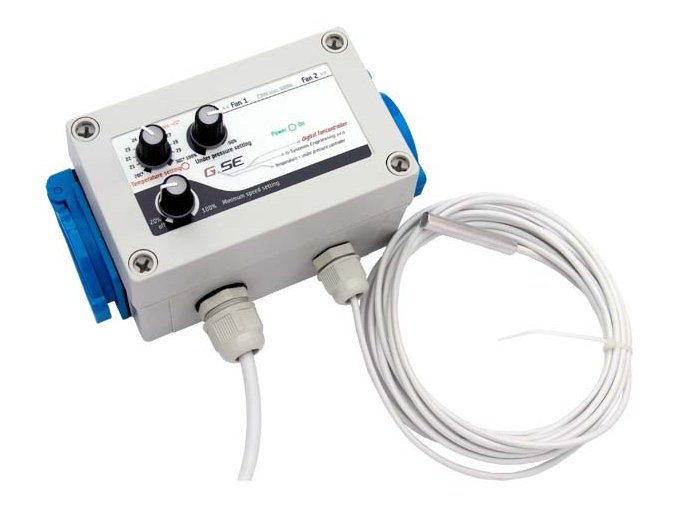 GSE Digitální regulátor teploty, podtlaku a min. rychlosti ventilátorů 2x1A