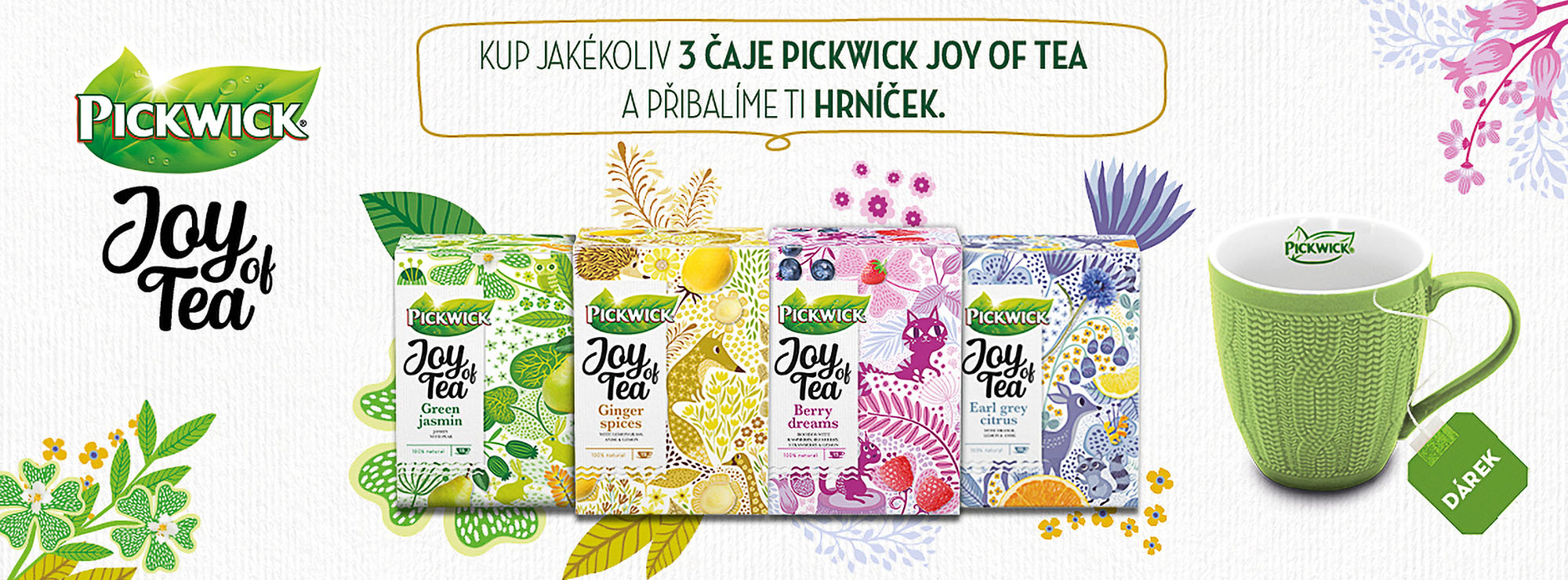 pickwick Joy of Tea a Hrnek