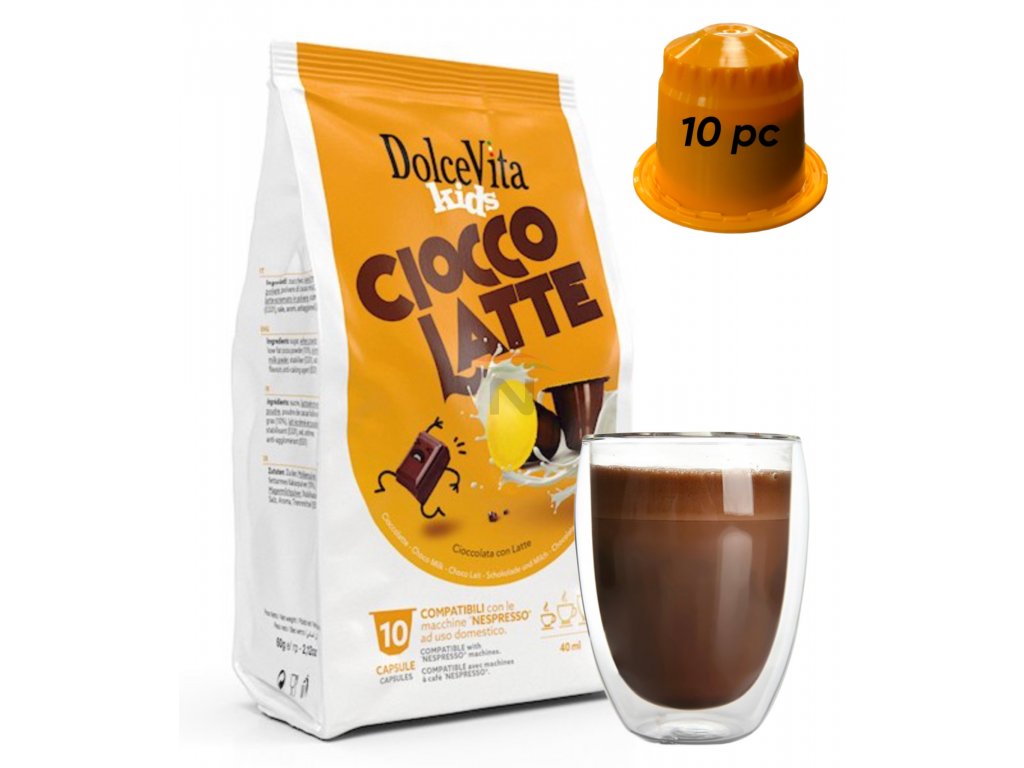 Miscela d'Oro Cioccolata - Dolce Gusto® Compatible Hot Chocolate Capsules  10 pcs - Crema