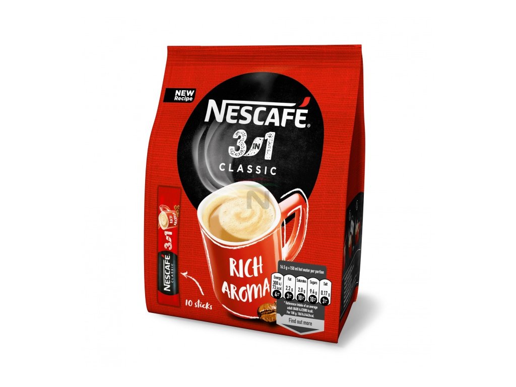 Nescafé 3in1 Classic sáčky 10 x 16.5 g ⇒ 43 Kč - ✔️ Nescafe instantní káva  | Nejkafe.cz