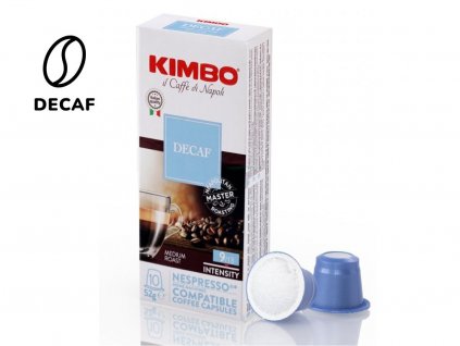 kapsle kimbo espresso decaf bezkofeinove do nespresso 10 ks