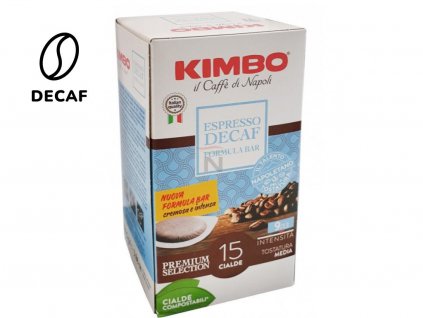 kimbo espresso decaf bezkofeinove kavove e s e pody 15ks