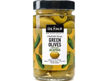 Olymp Green olives stuffed with jalapeno 320ml