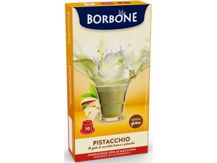 borbone nespresso bíla cokolada pistacie nejkafe cz