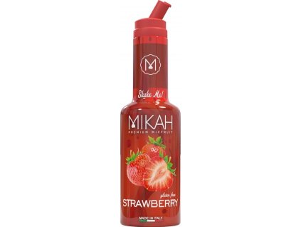 mikah strawberry premium puree 750ml nejkafe cz