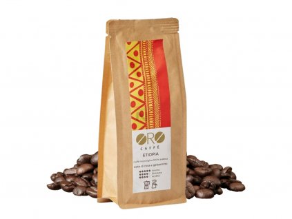 oro caffe 100 arabica etiopia zrnkova kava 250 g