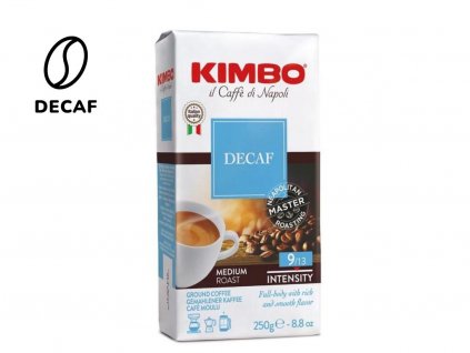 kimbo espresso decaf bezkofeinova mleta kava 250 g